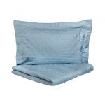 Pamutszatén ágytakaró és díszpárnahuzat - Kék