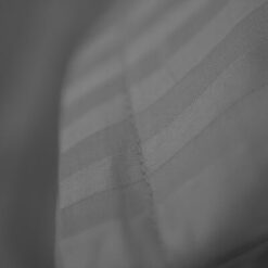 Alternative view of Cinza damaszt csíkos egyszemélyes pamutszatén ágyneműhuzat