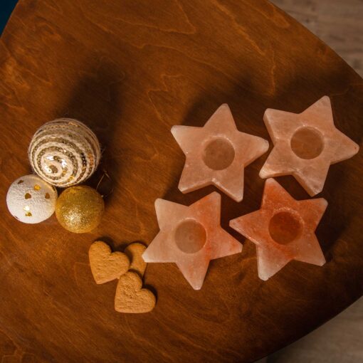 Alternative view of Csillag sómécses szett, 4db rózsaszín