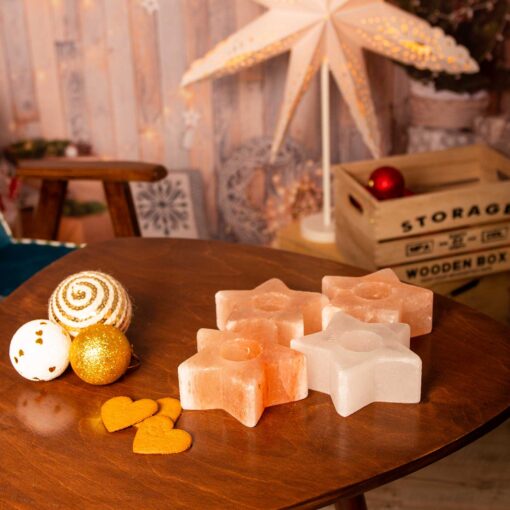 Alternative view of Csillag sómécses szett, 3 db rózsaszín és 1 db fehér