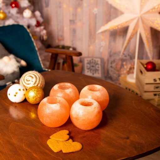 Gömb sómécses szett, 4db rózsaszín