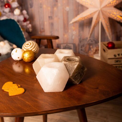 Gyémánt sómécses szett, 3 db szürke és 1 db fehér