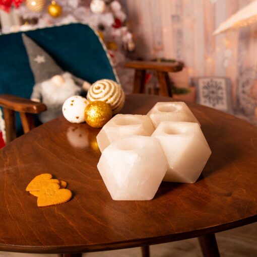 Gyémánt sómécses szett, 4 db fehér