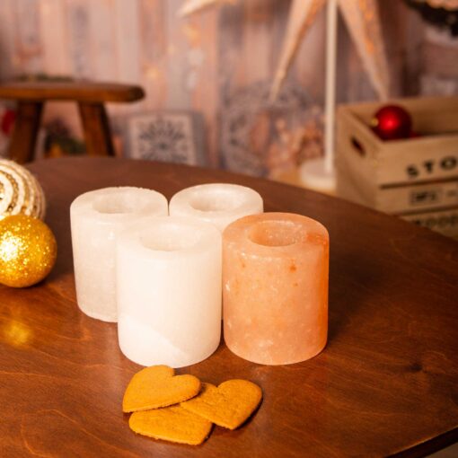 Henger sómécses szett, 3 db fehér és 1 db rózsaszín