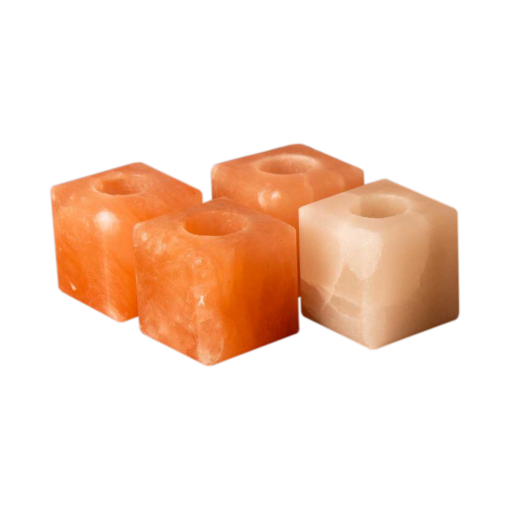 Kocka sómécses szett, 3 db rózsaszín és 1 db fehér